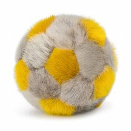 Soft Handball made in sealskin - Yellow/Natural