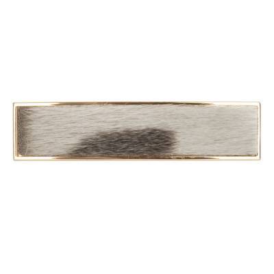 Hair Clip, Gold Natural Wide