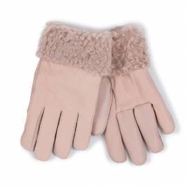 Nuka  Shearling Gloves, Rose