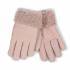 Nuka  Shearling Gloves, Rose - Size S