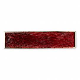 Hair Clip, Gold Red Wide