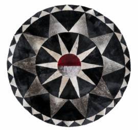Round Carpet Black 148 x 148 cm.